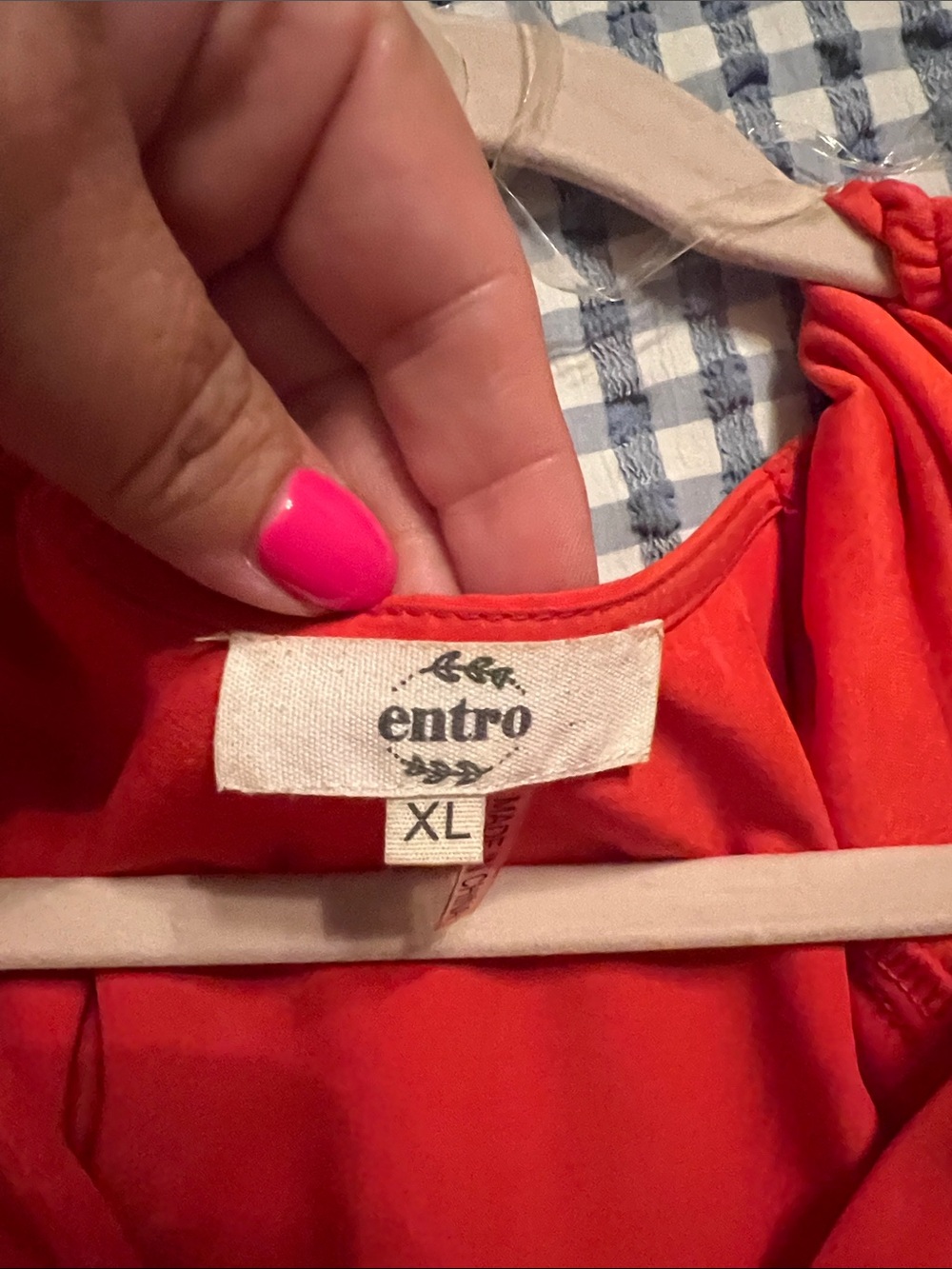 entro Red and Pink Colorblock Tiered Mini Dress - Picture 4 of 5